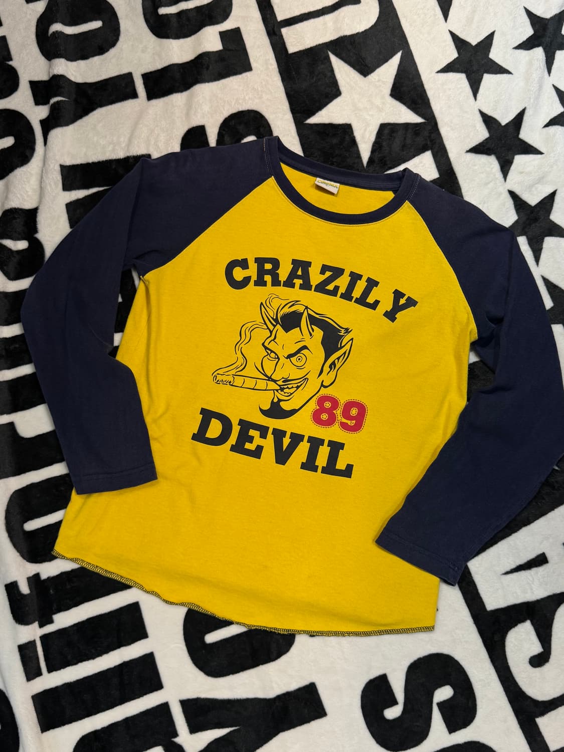 CRAZILY DEVIL 배색 롱슬리브 상품이미지1