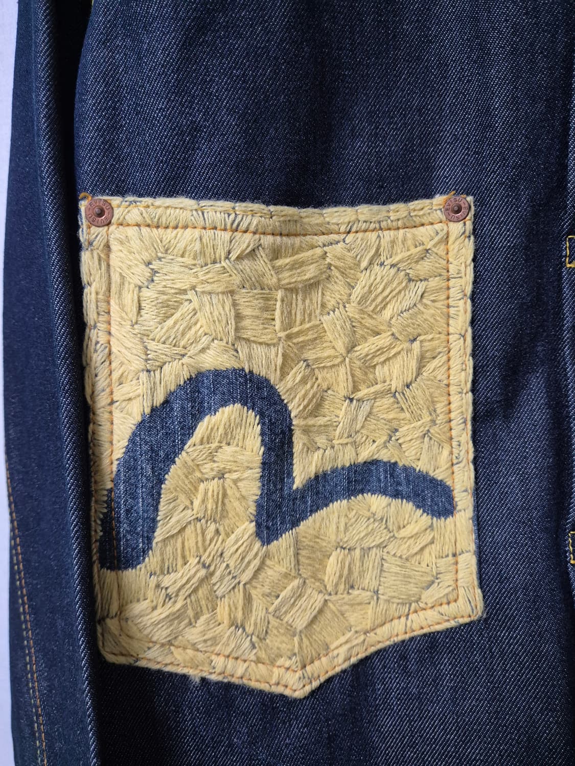 Evisu (손 맛 나는) 데님 자켓 상품이미지2