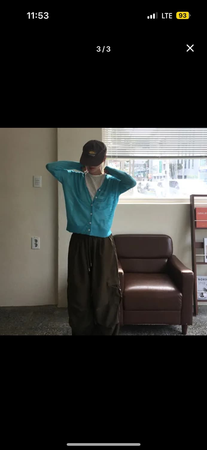 새상품 스윗 썸머 리넨 린넨 가디건 여름가디건 블루 상품이미지1