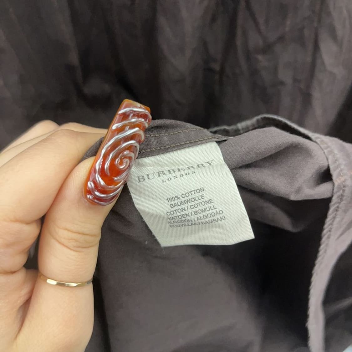 버버리 올드빈티지 캐주얼 스트라이프 컨트리 셔츠 XL C09558 상품이미지6