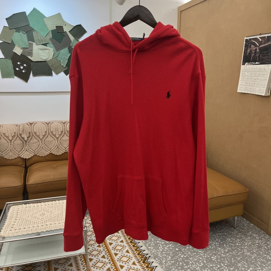 폴로 랄프로렌 올드스쿨 레트로 00's 와플 후드티 XL C10533 상품이미지3