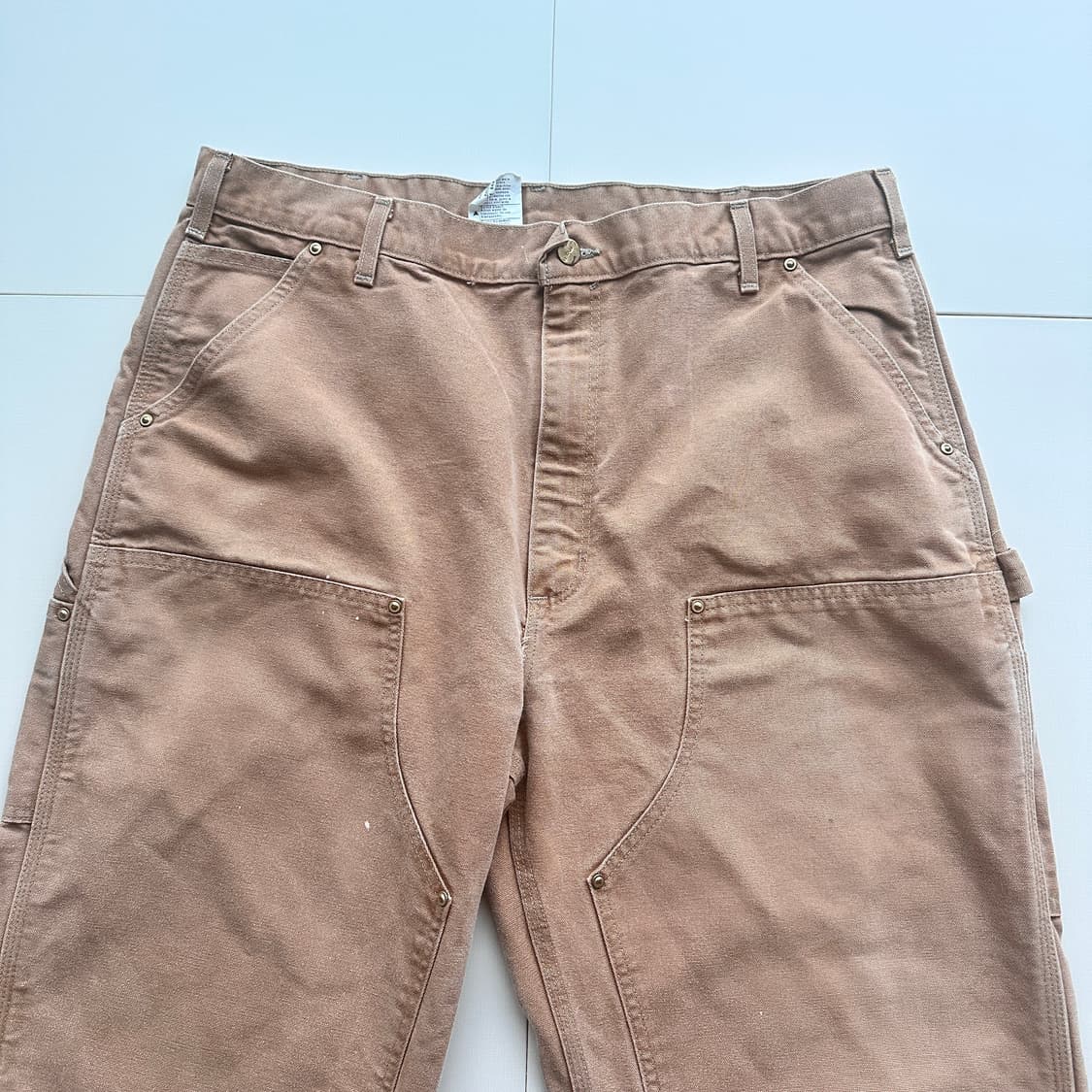 90s 칼하트 더블니 팬츠 made in usa B01 BRN 상품이미지2