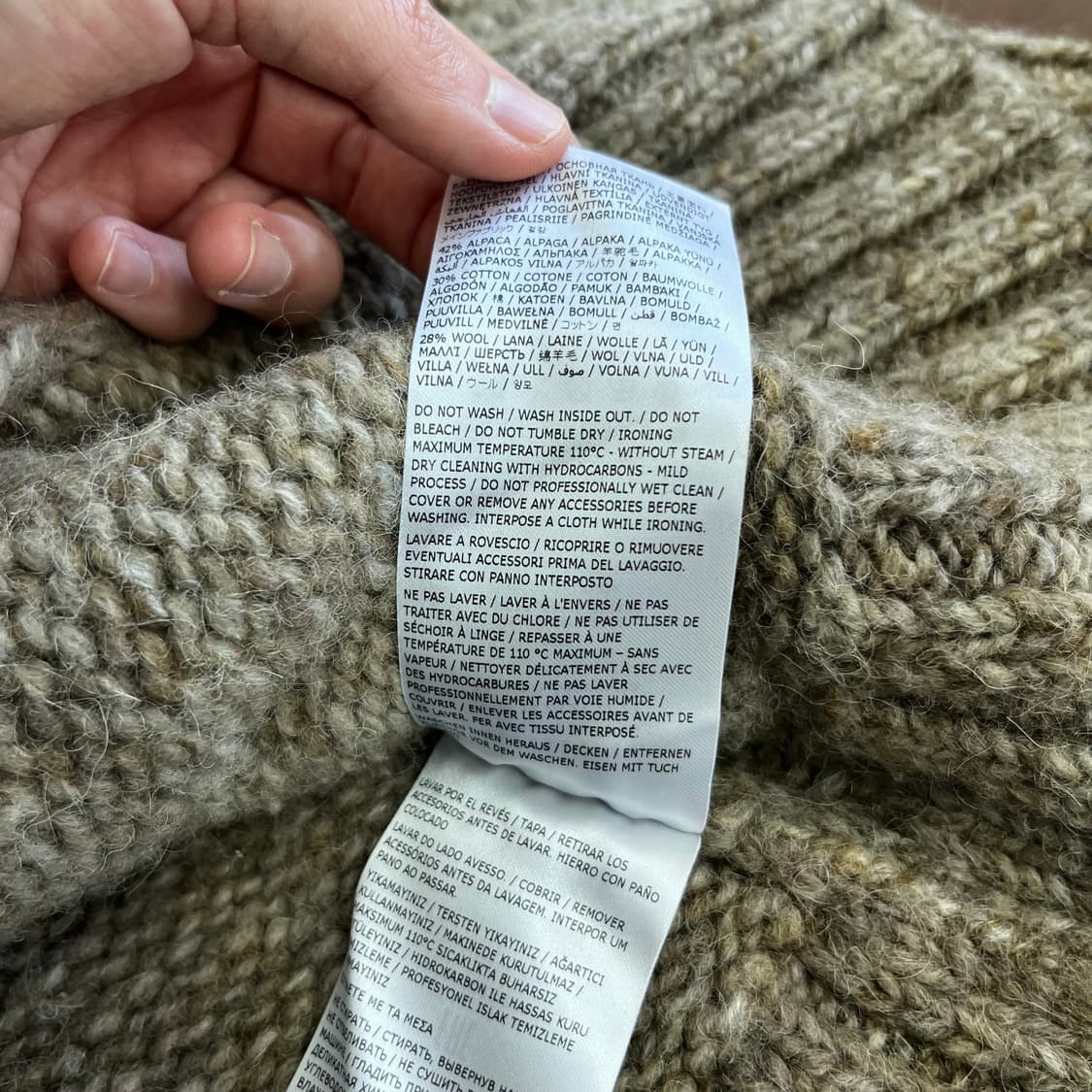 메종마르지엘라 울/알파카 오버핏 가디건 L 상품이미지7