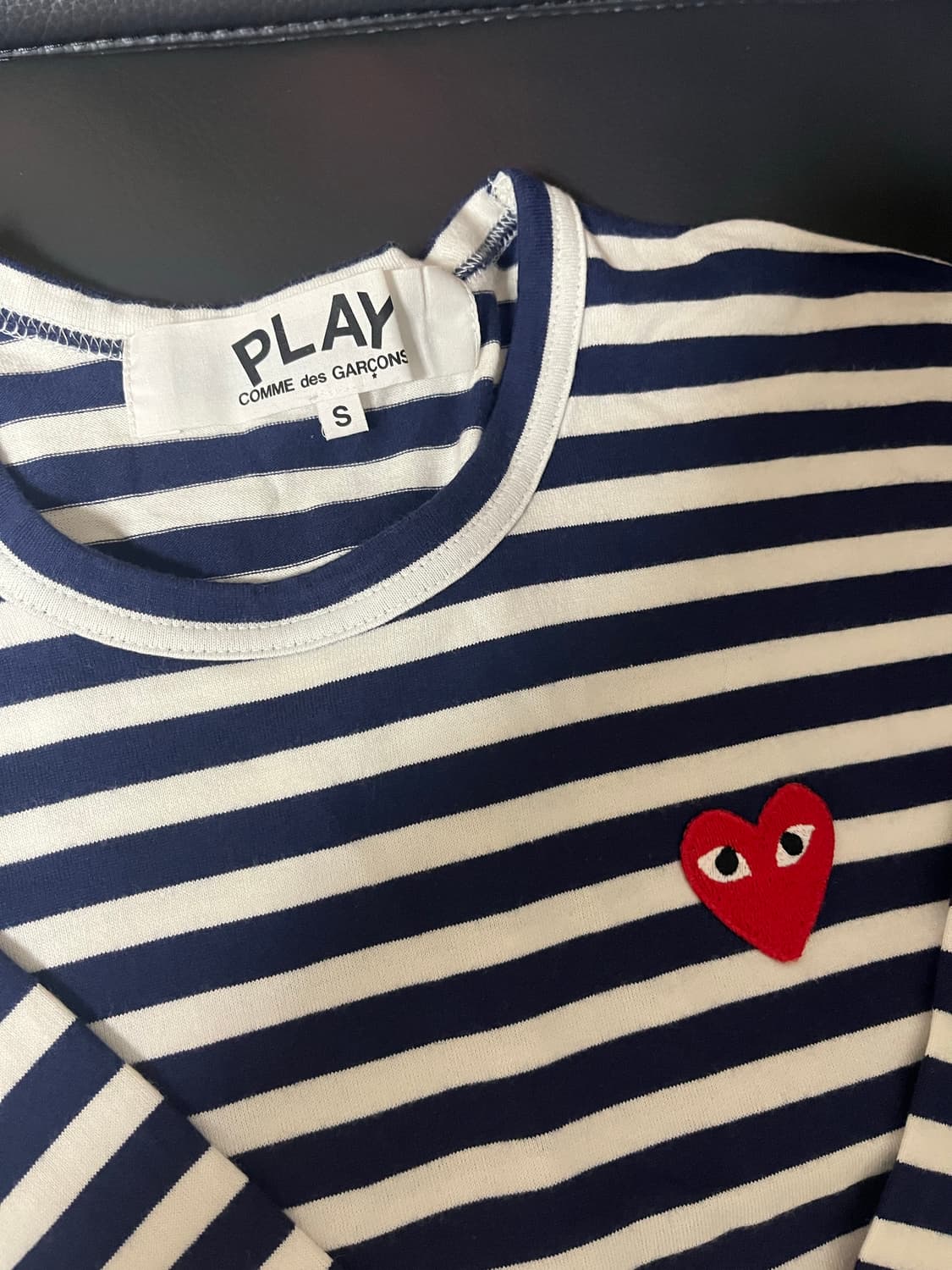 꼼데 플레이 스트라이프 롱슬리브 s 상품이미지2