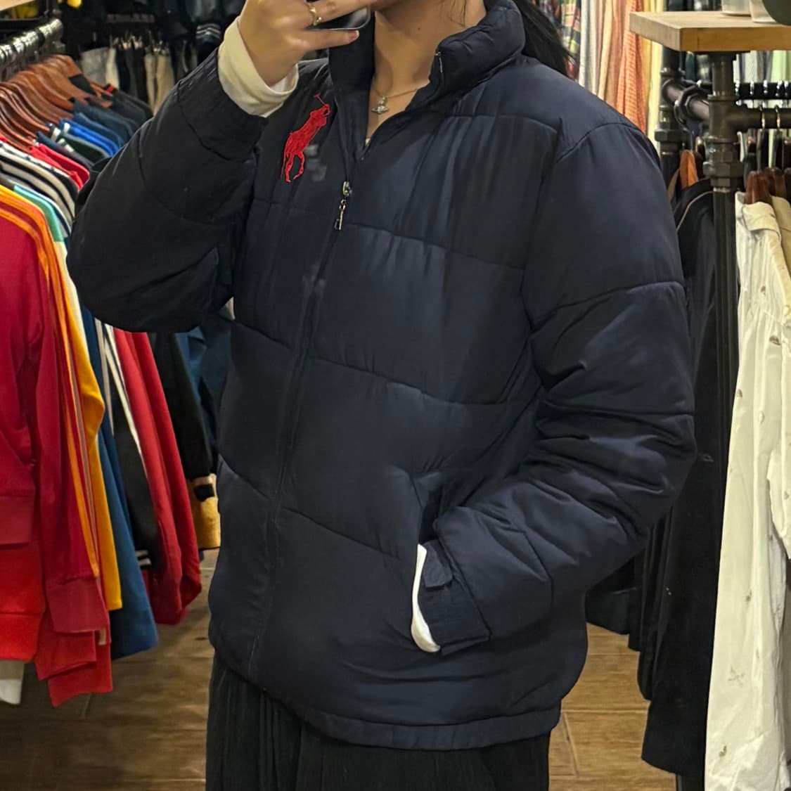 [HI] VTG Polo 경량패딩 네이비 상품이미지4