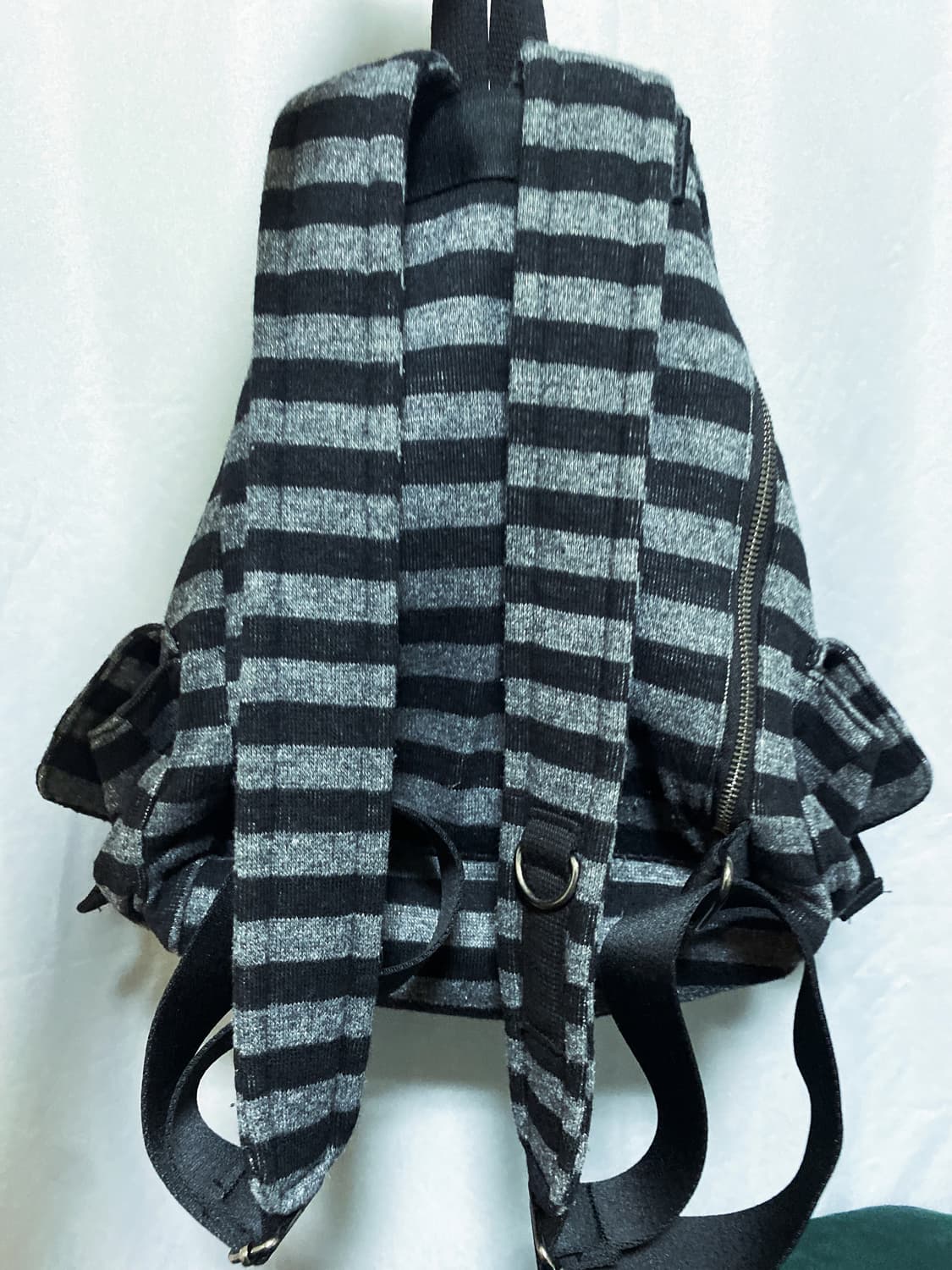 탠스댄스 백팩 Wool stripe backpack_black 판매 상품이미지3