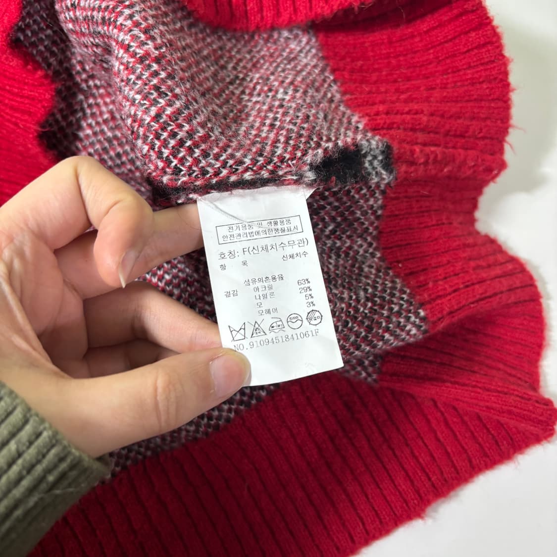 OS 스튜디오톰보이 루즈오버핏 빅체크 모헤어가디건 상품이미지5