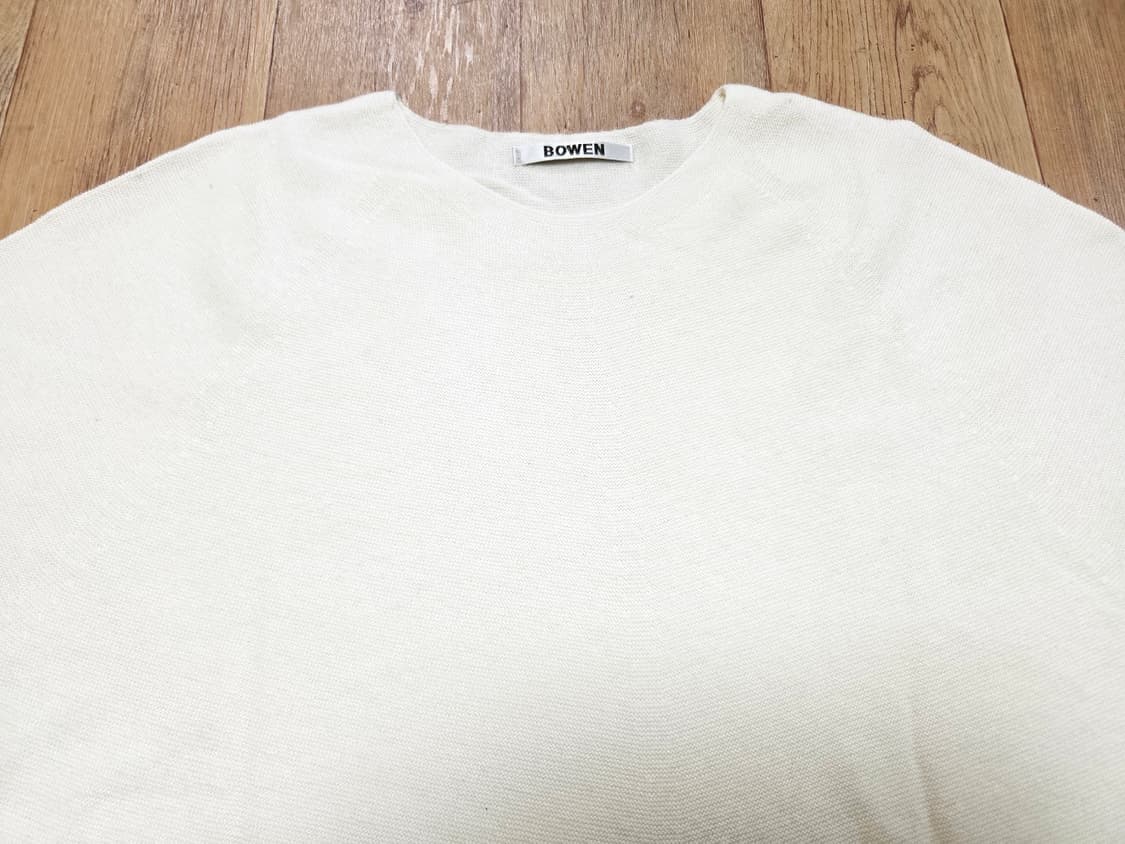 보웬(BOWEN) 아이보리 홀가먼트 반팔니트 프리사이즈 새상품 상품이미지4