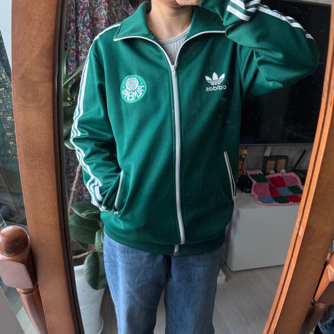 아디다스 그린 팔메이라스 콜라보 올드스쿨 트랙탑 져지 상품이미지2