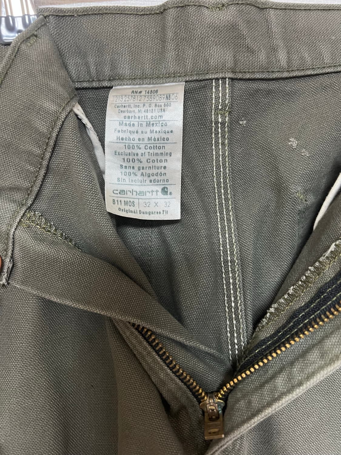 칼하트 싱글니 팬츠 모스그린 상품이미지3