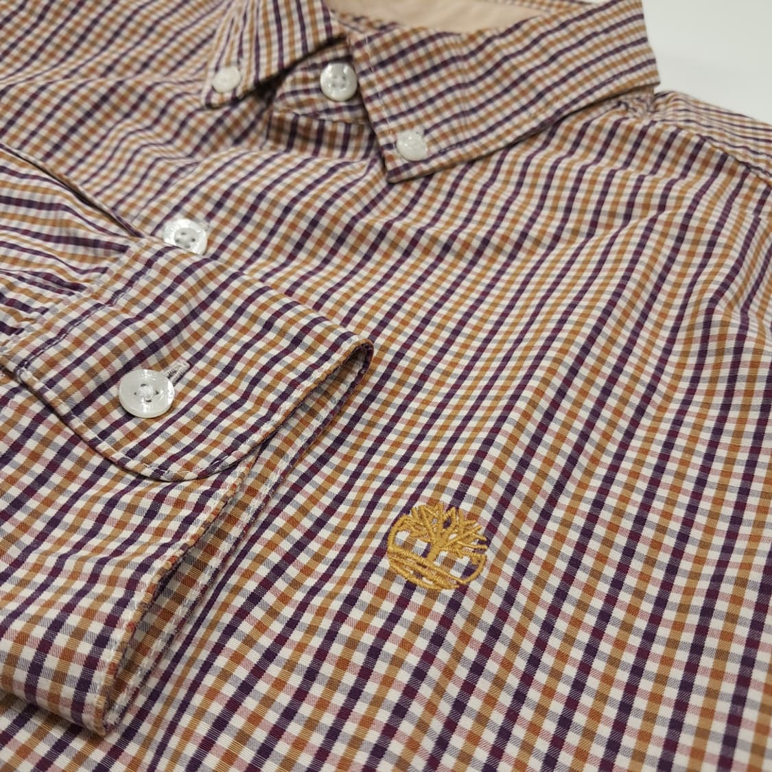 CL754 L 팀버랜드 슬림핏 마이크로 체크 버튼다운 셔츠 남방 상품이미지4