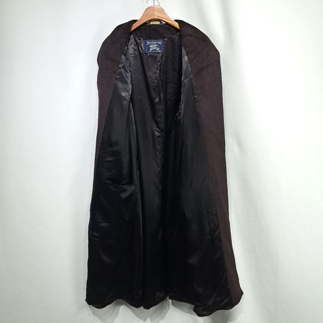 CN983W L 버버리 빈티지 다크브라운 모헤어 울 롱코트 상품이미지3
