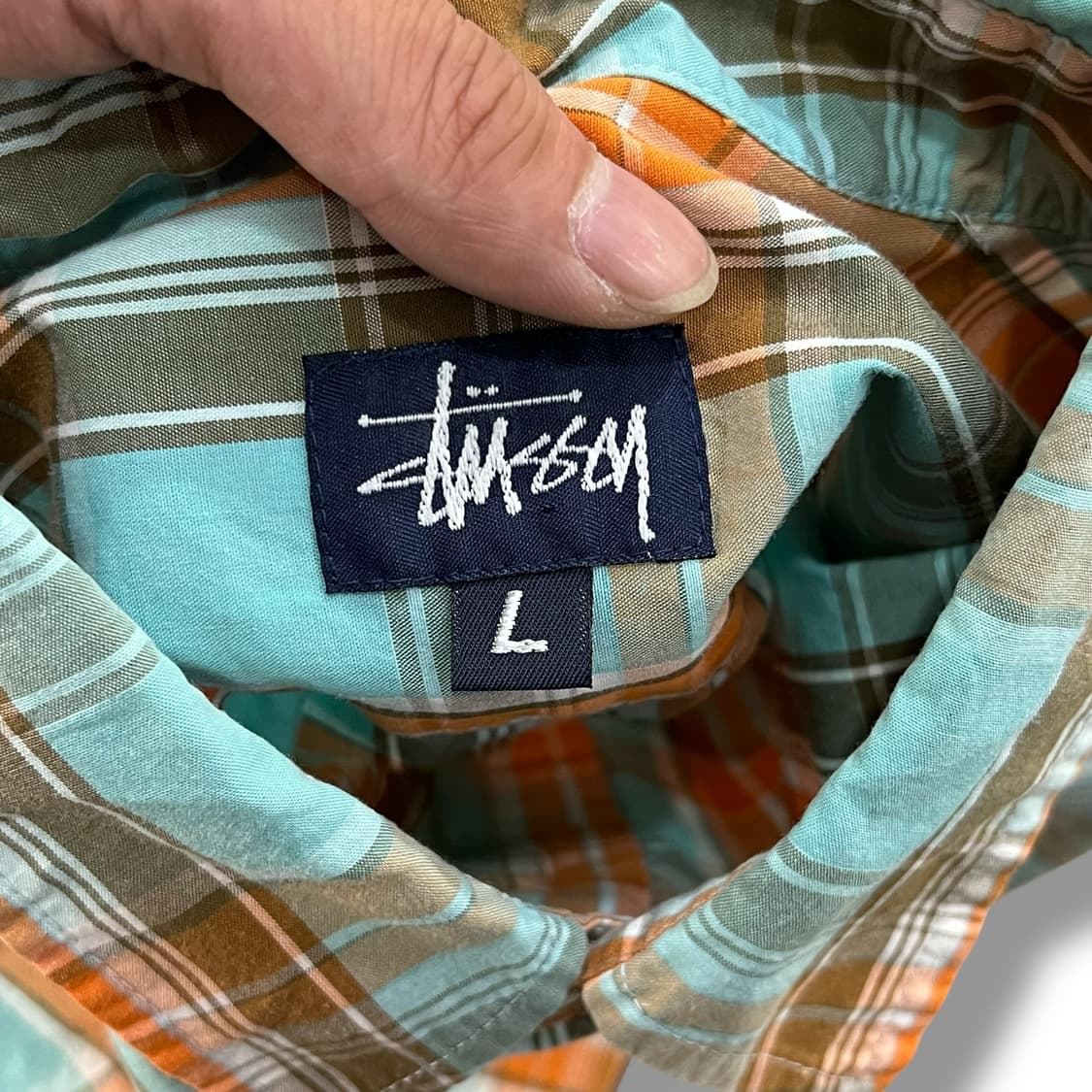  90s stussy 체크 하프셔츠 y12399 상품이미지7