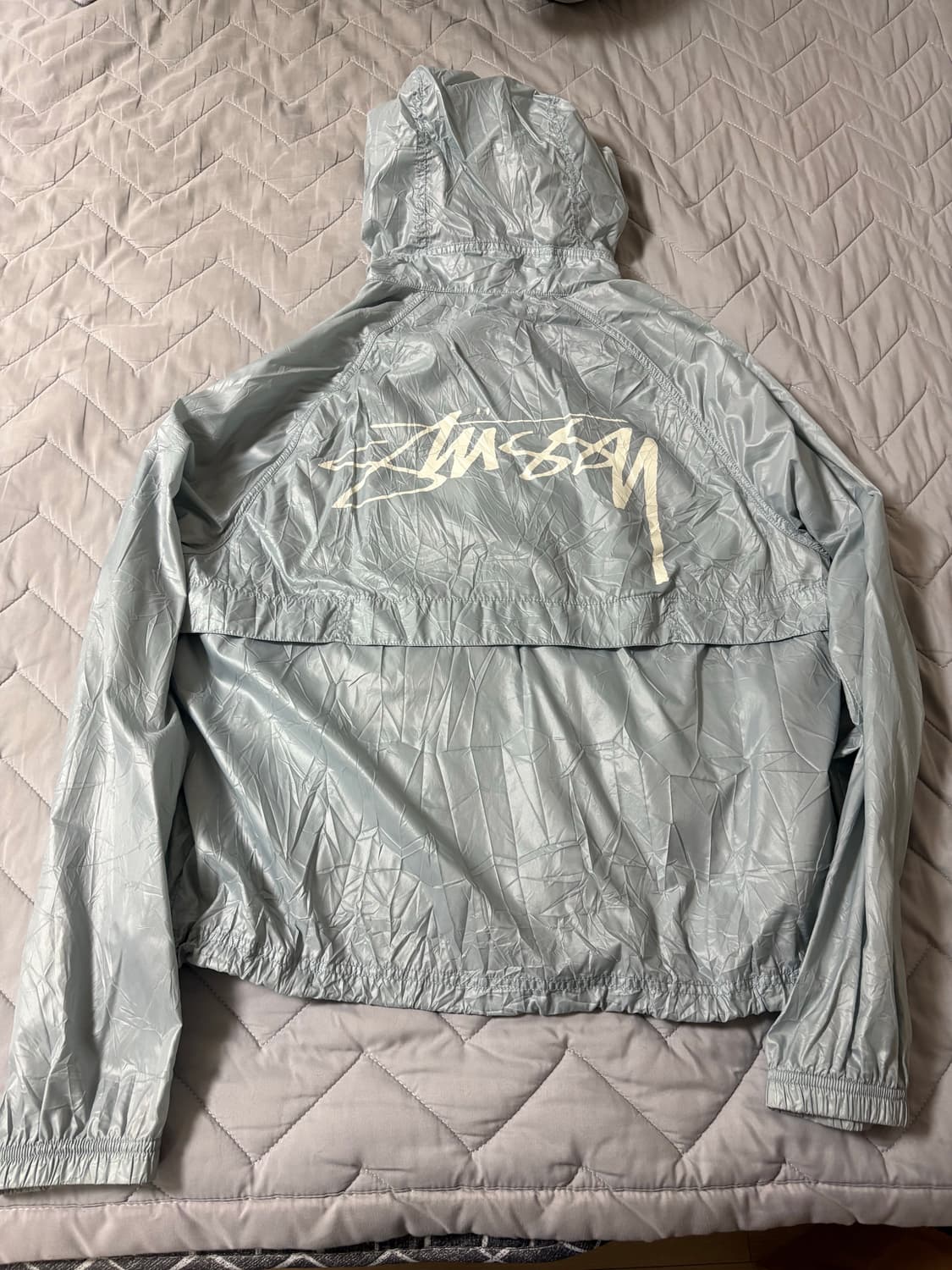 스투시 비치 쉘 링클 나일론 자켓 슬레이트 M사이즈 (판매) 상품이미지3