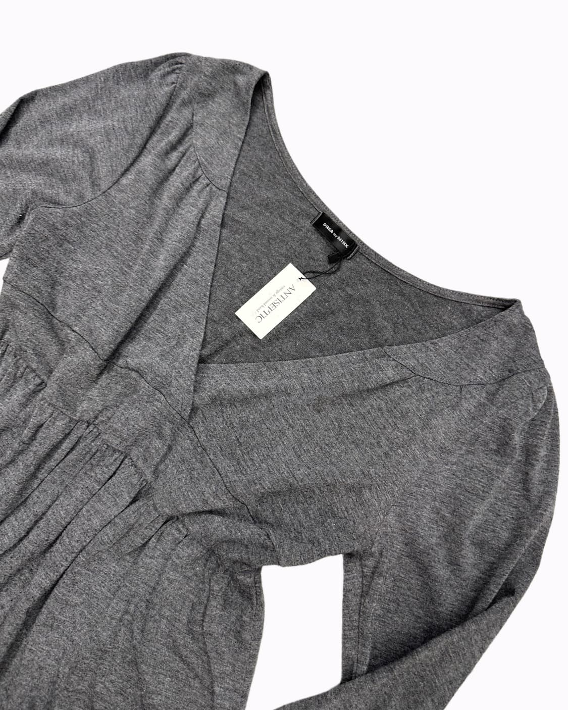 grey v-neck flare t-shirt 상품이미지3