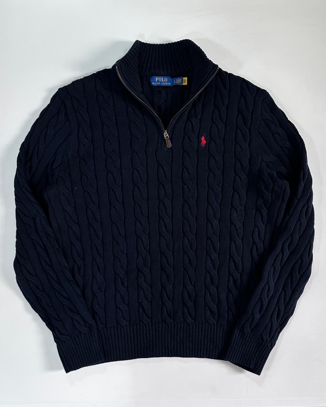 폴로 랄프로렌 네이비 케이블 반집업 니트 (va.17) 상품이미지1