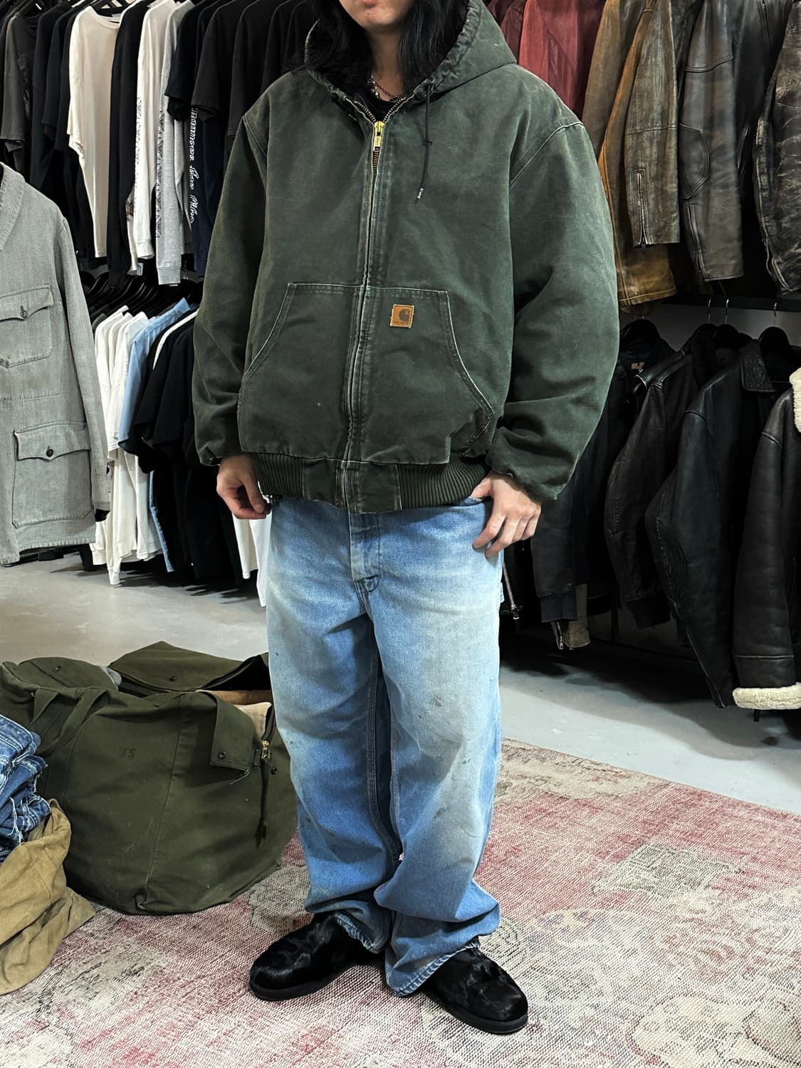 00's OG 칼하트 J130 액티브 자켓 칼하트 MOS 모스그린 상품이미지10