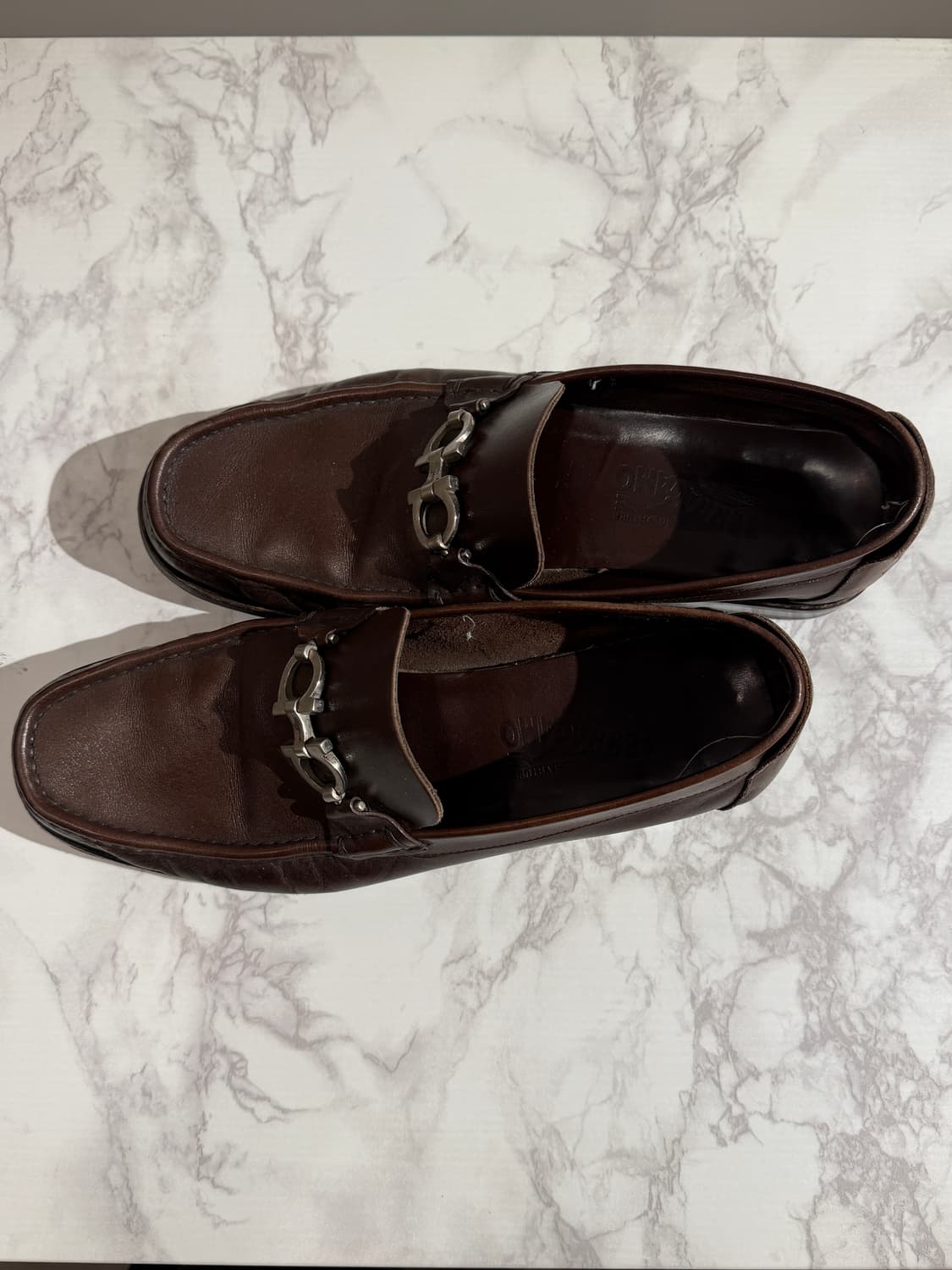 Salvatore Ferragamo 페라가모 브라운 가죽 로퍼 8.5 상품이미지2