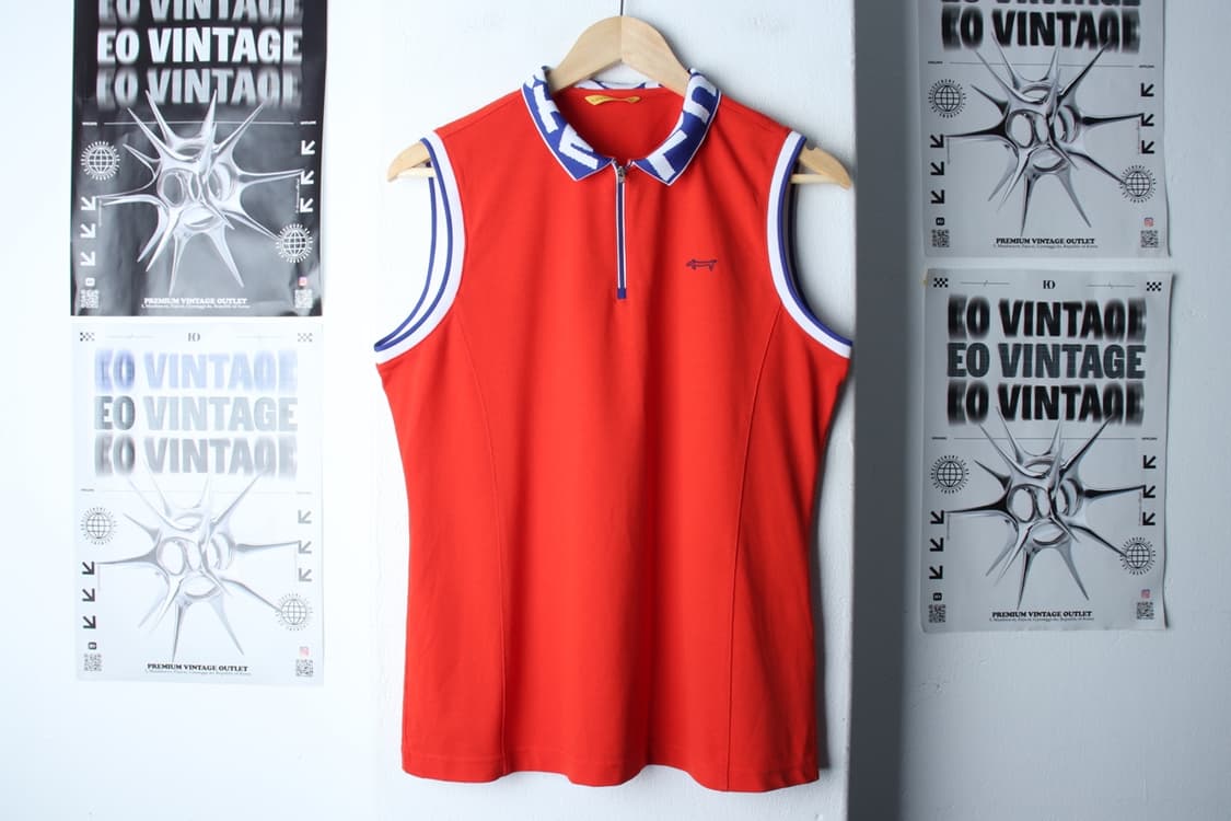 W(2XL) 루이까스텔 반팔 카라 티셔츠 민소매 빅사이즈-H30342 상품이미지2