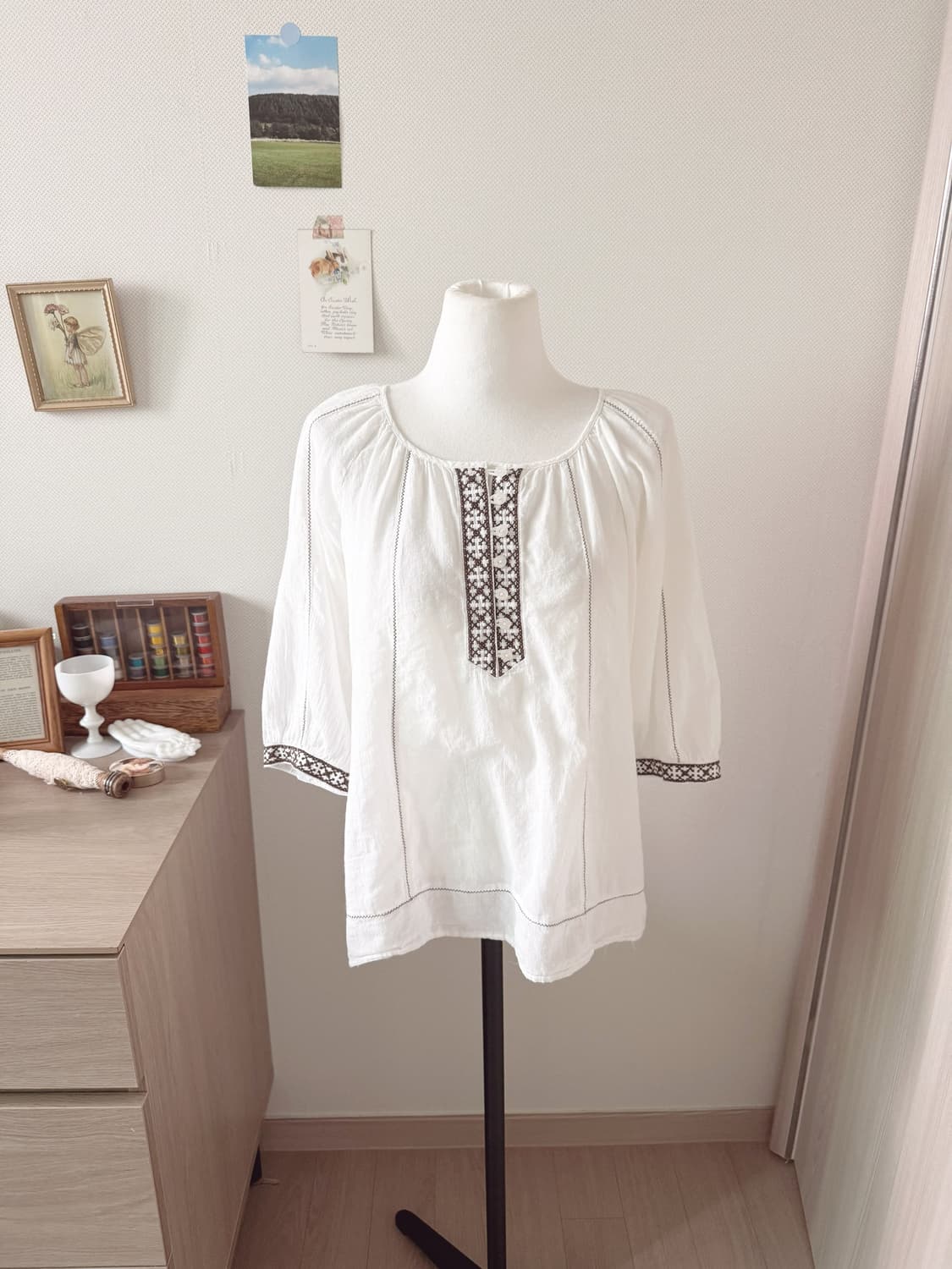 자수 블라우스 상품이미지1