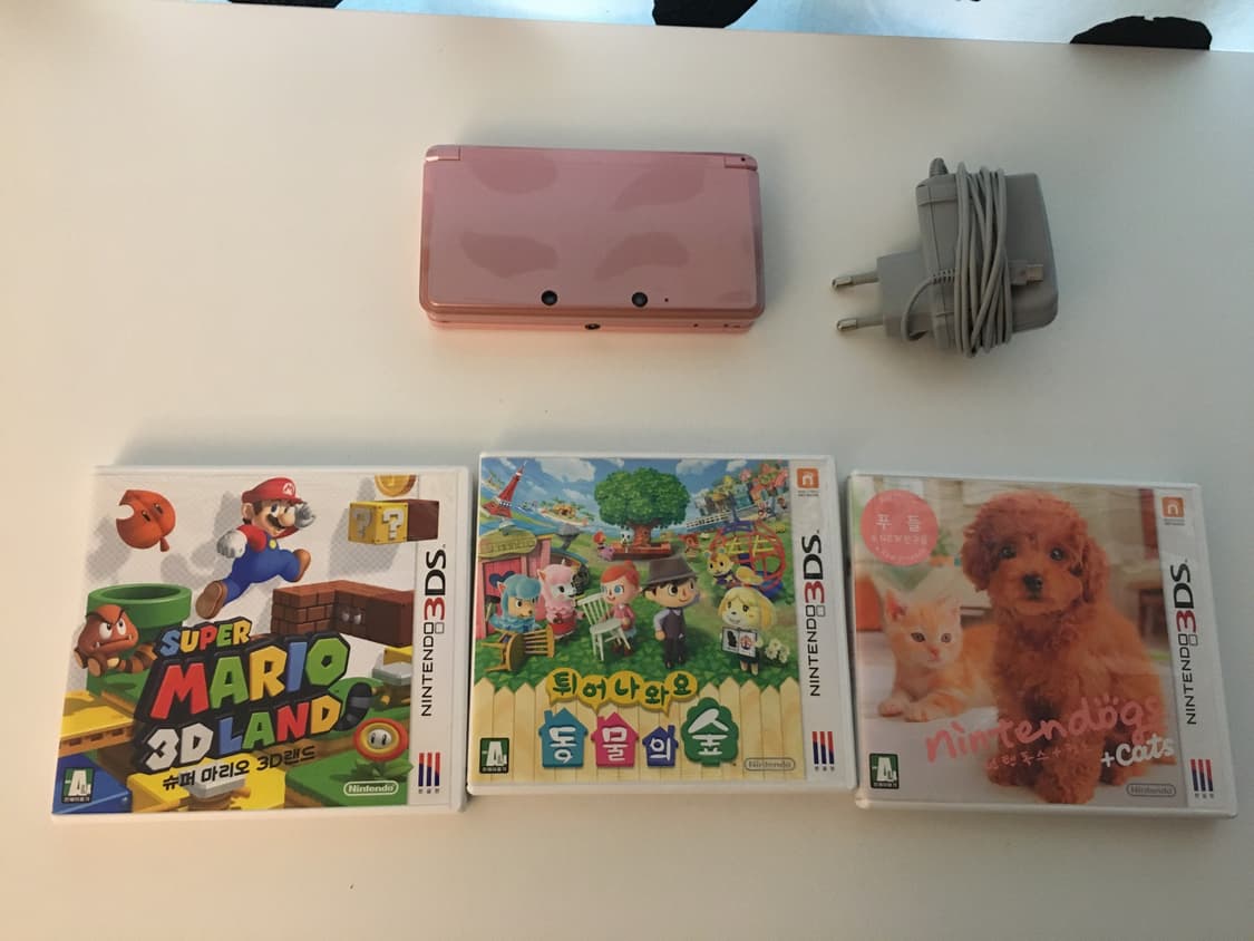 닌텐도 3ds 한글판 핑크 + 튀동숲, 닌텐독스, 슈퍼마리오 상품이미지1