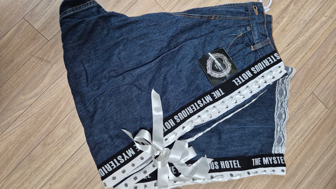 더미스테리어스호텔 커스텀 웨딩 데님팬츠 상품이미지3