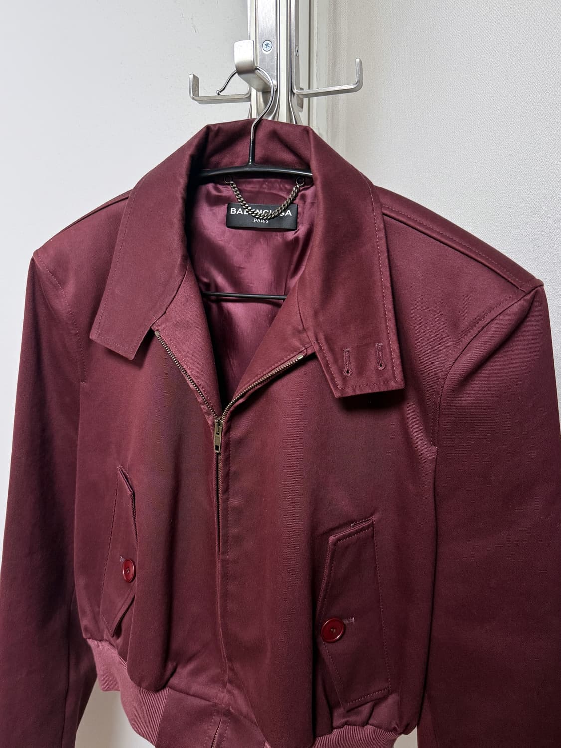 발렌시아가 17ss 바라쿠다 헤링턴 자켓 와인 M 상품이미지4