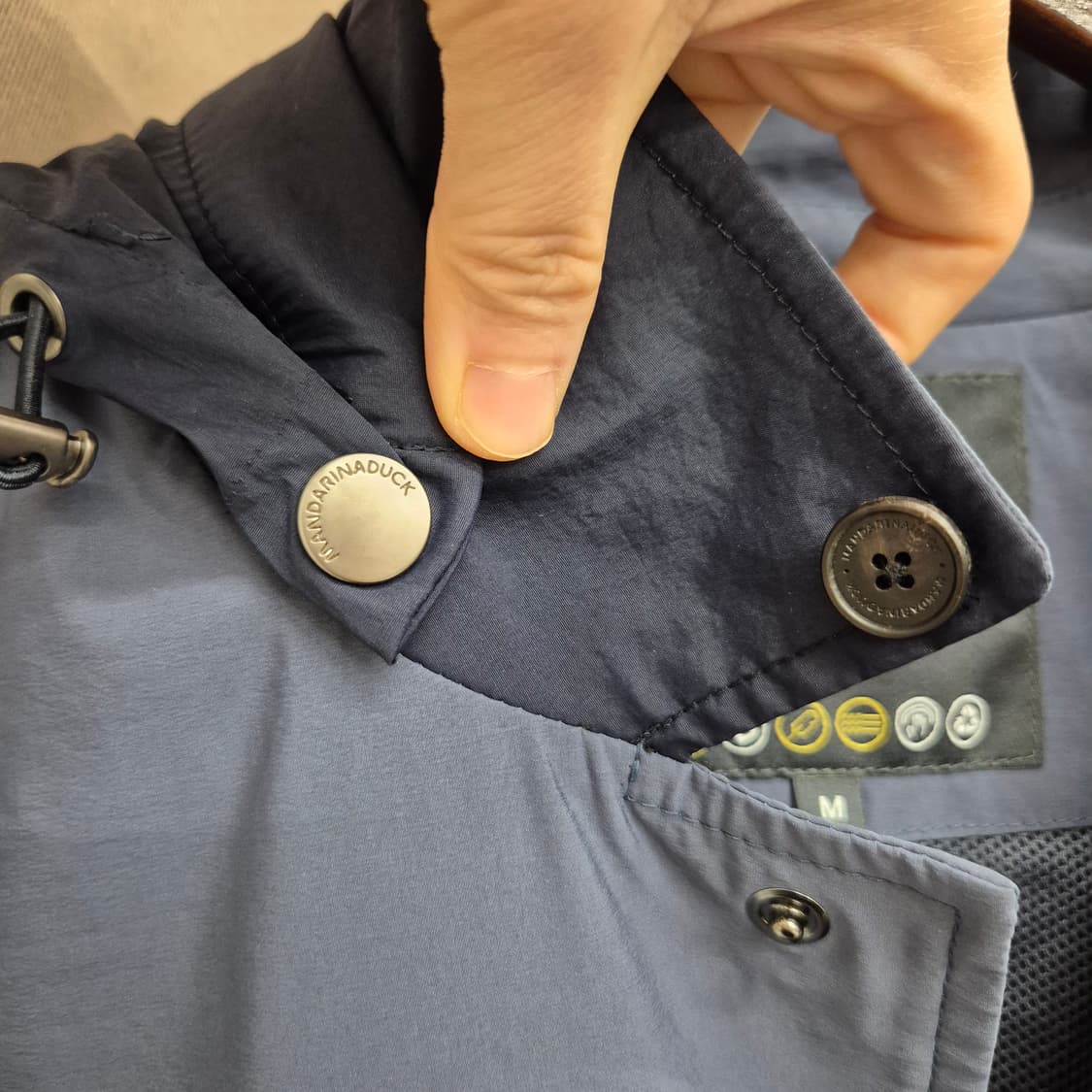 만다리나덕 스냅 버튼 바람막이 자켓 M 상품이미지5