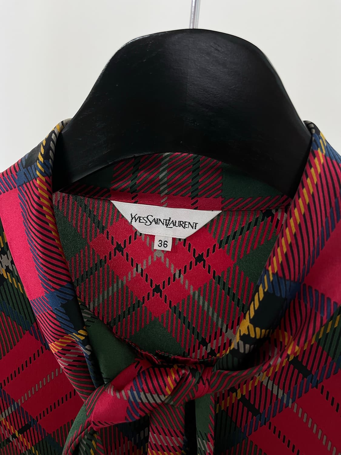 YVES SAIN LAURENT tie neck silk shirt 상품이미지6