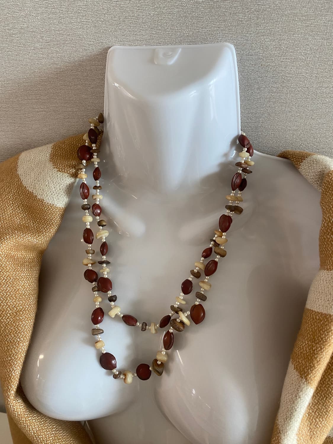 천연 씨앗 비즈 목걸이 롱 네크레스 빈티지 상품이미지6