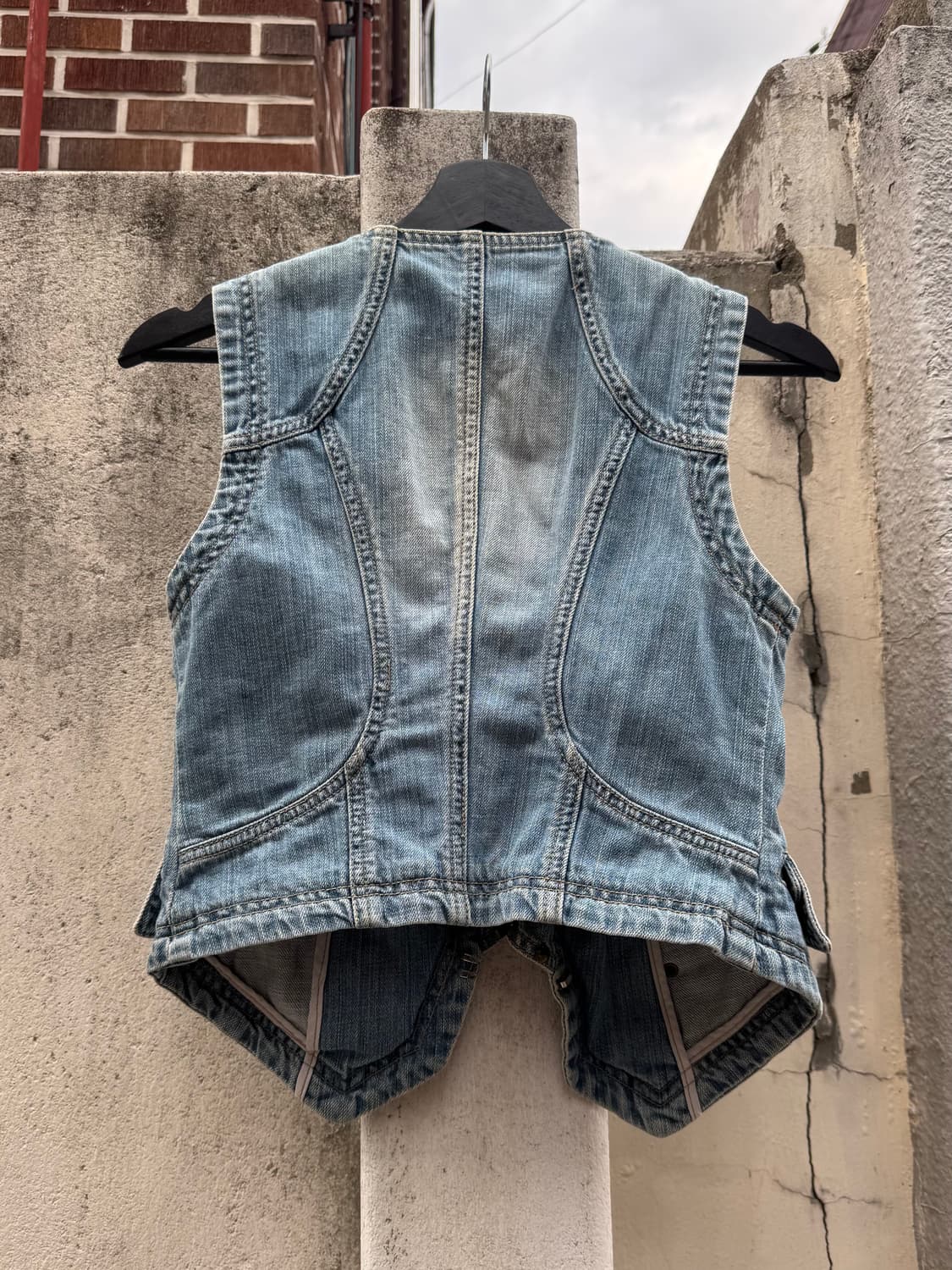 Punk stud denim vest 상품이미지2