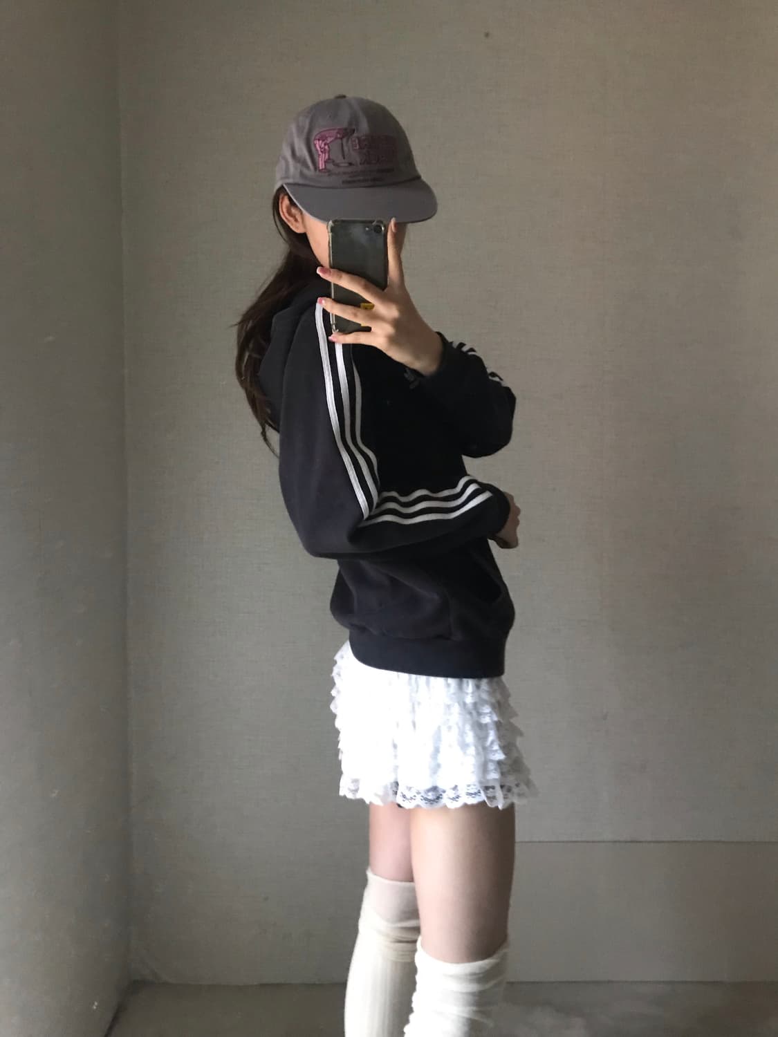아디다스 블랙 삼선 후드집업 상품이미지3