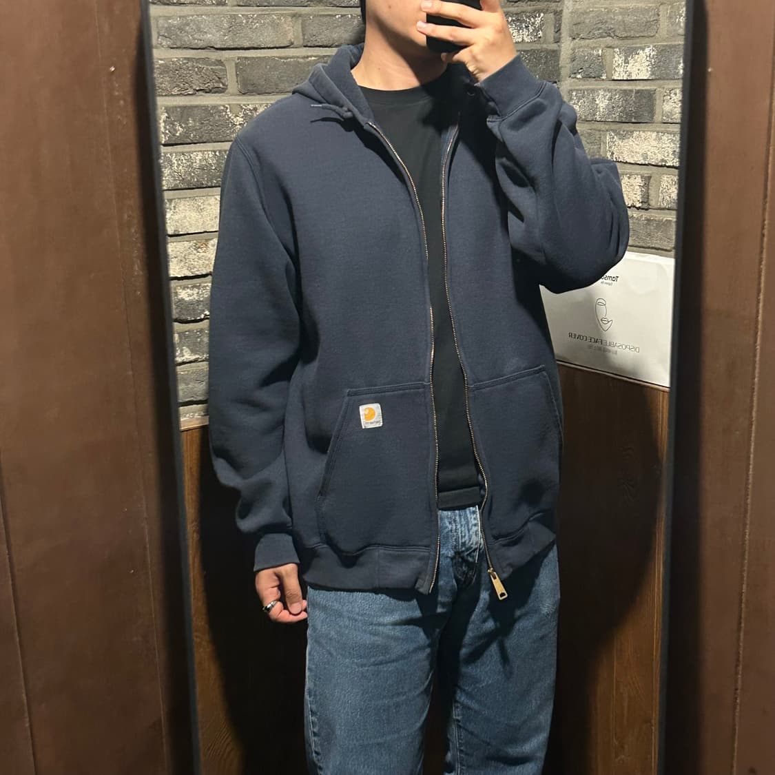 L) 칼하트 미드웨이트 오리지널핏 후드집업 네이비 상품이미지9