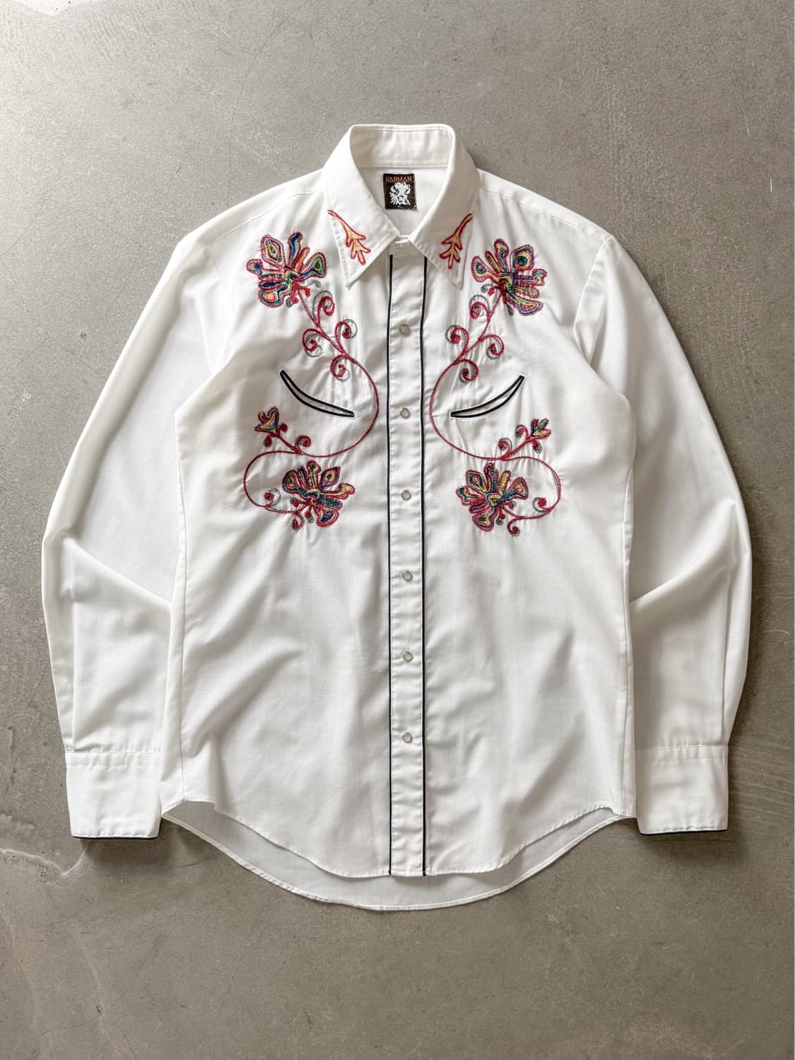 80s Karman Embroidered Western Shirt 상품이미지1