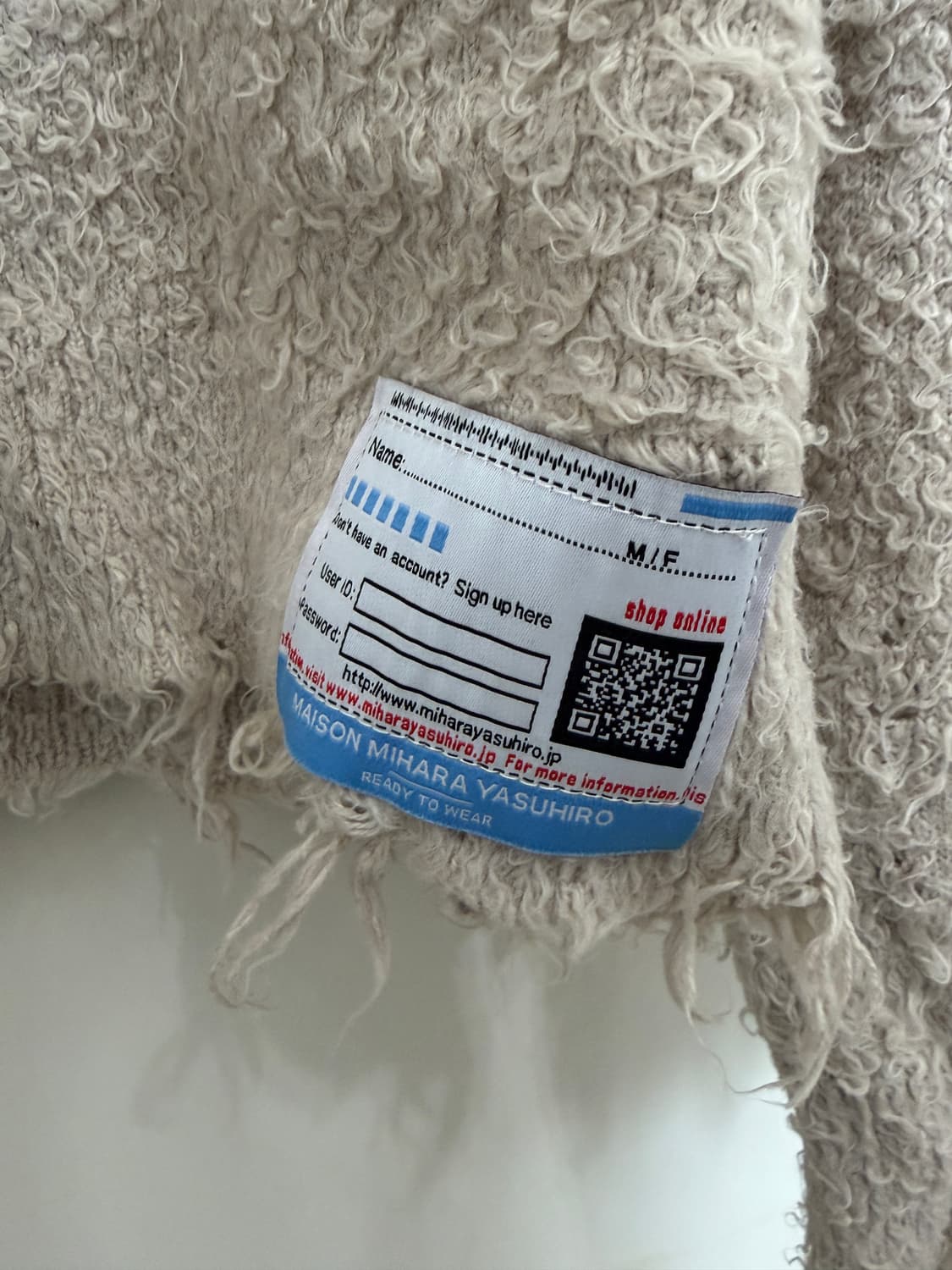 [미하라 야스히로] 디스트레스드 brushed-knit 코튼 가디건 상품이미지5