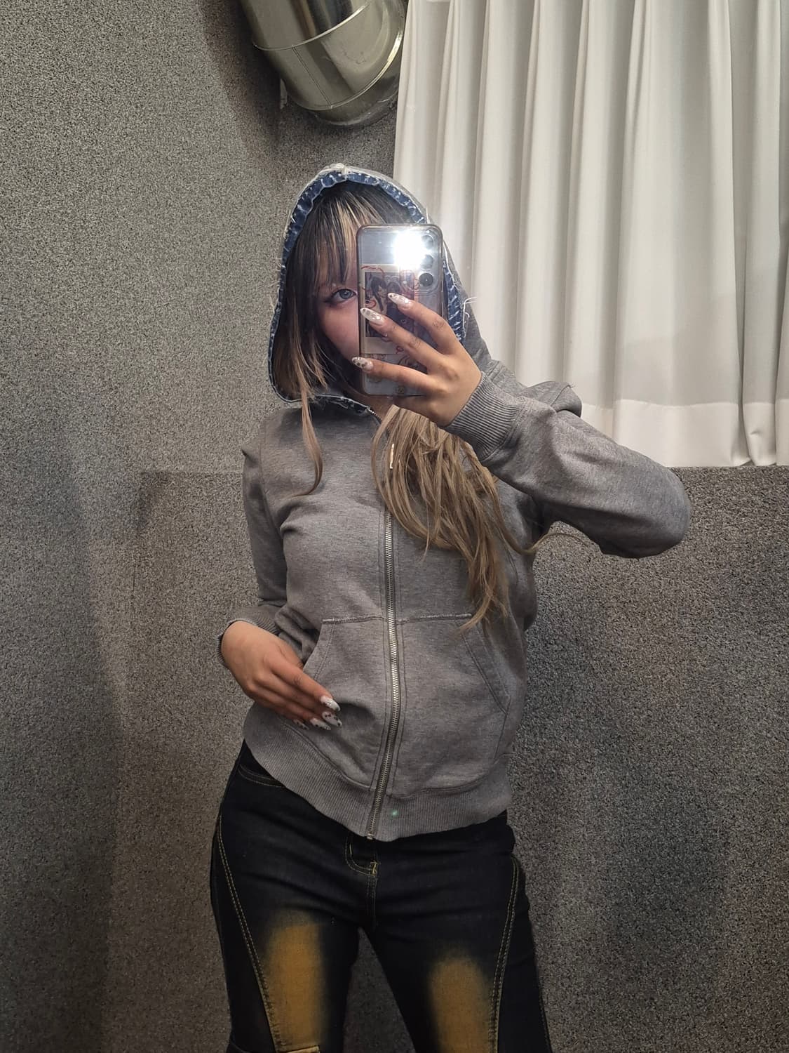 DIESEL DEMAGE DENIM HOODIE ZIPUP 상품이미지1