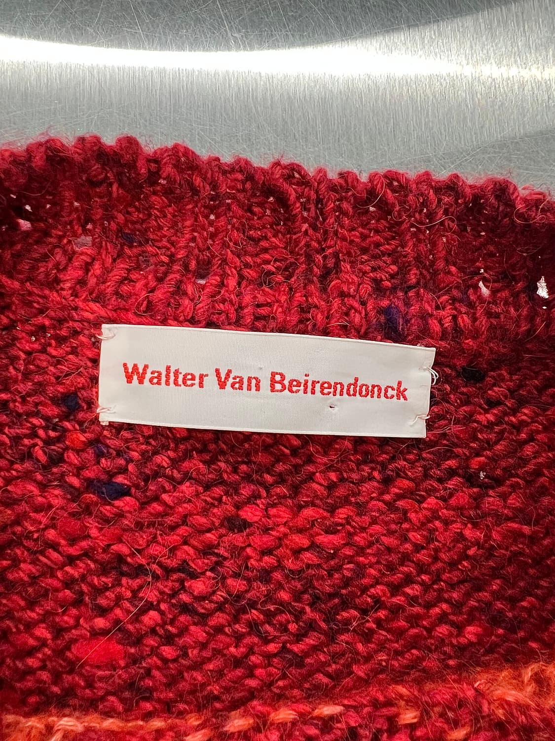 윌터 반 베이렌동크 12fw 네이티브 켄테이션 레디쉬 모헤어 니트 스웨터 상품이미지6