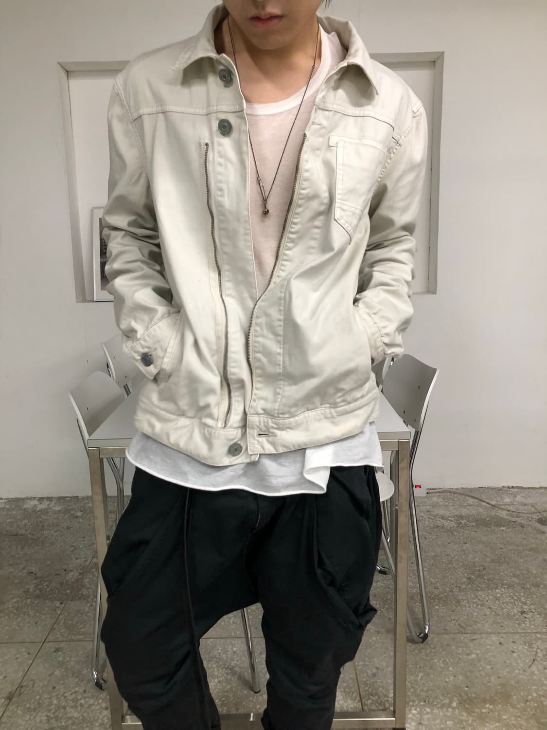 올세인츠 라이트 그레이 트러커 자켓 상품이미지2