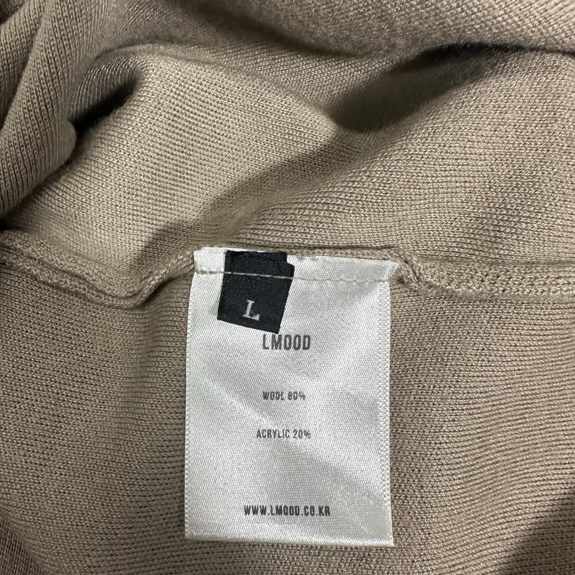 L 엘무드 베이지 루즈오버핏 라운드니트 상품이미지5