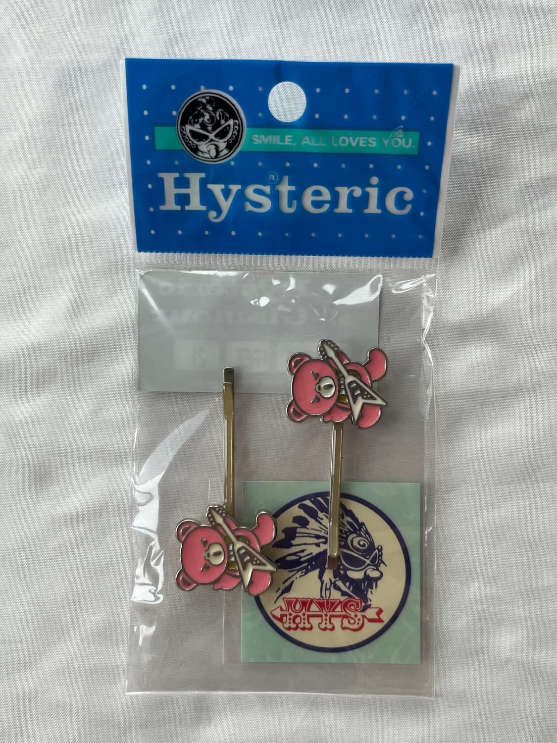 (새상품) 히스테릭 글래머 아카이브 락스타 퍽베어 헤어핀 머리핀 세트 상품이미지4