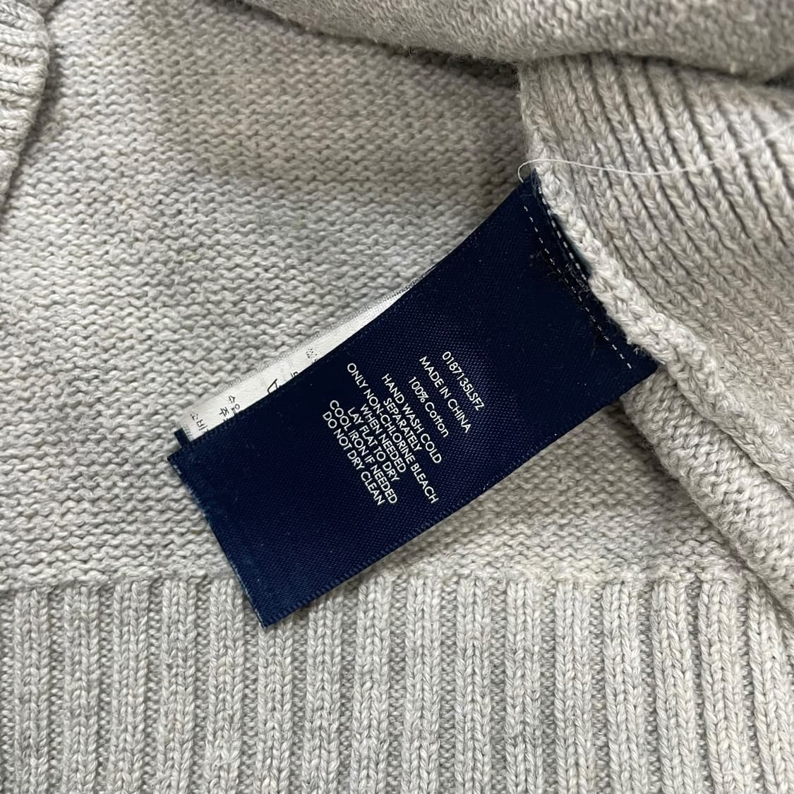 폴로 랄프로렌 포니 로고 니트 집업 그레이 상품이미지4