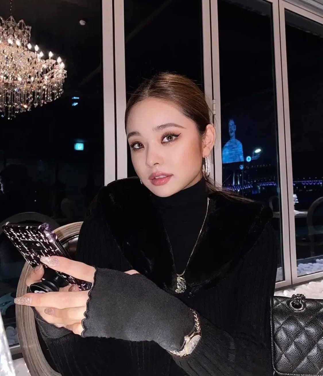 프리지아 퍼트리밍 가디건 (블랙) 상품이미지2