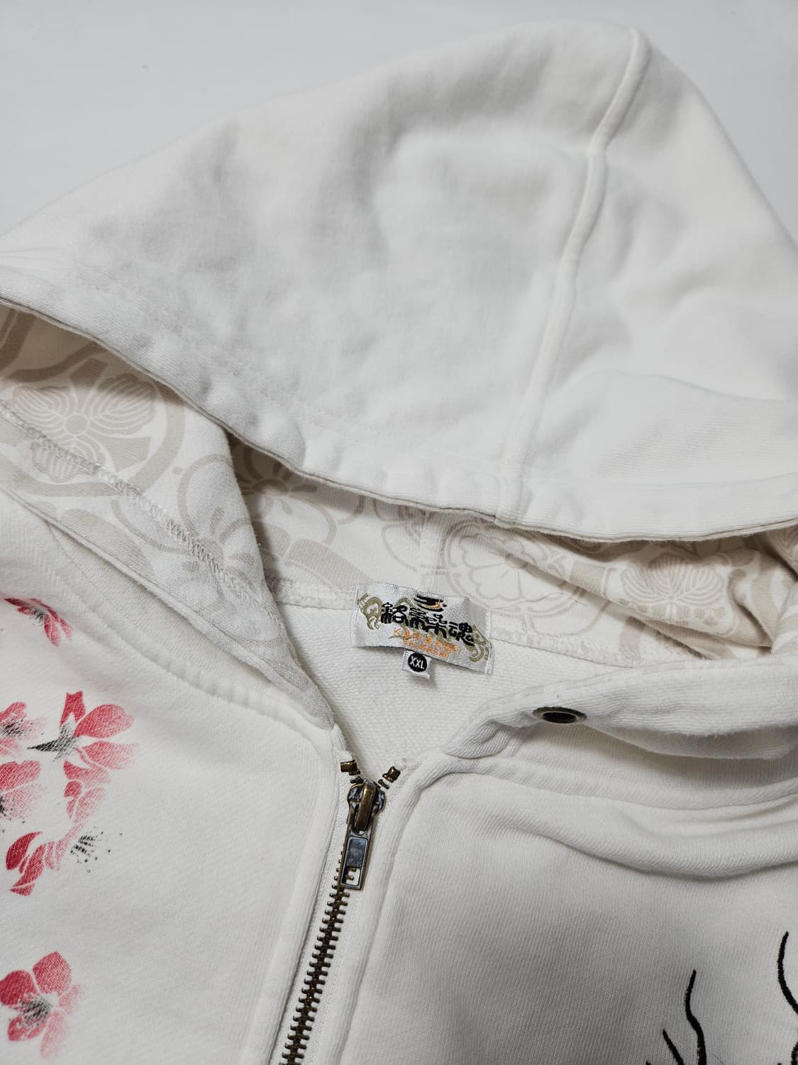 카라쿠리 다마시 드래곤 사쿠라 후드집업 2XL XXL 상품이미지5