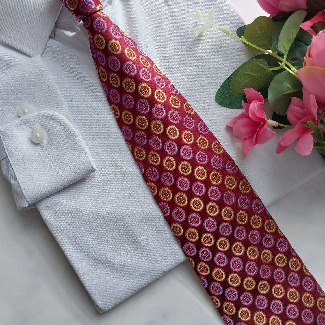 알테아 실크 와인 자카드 패턴 넥타이 9.5cm A+등급 K1437
 상품이미지9