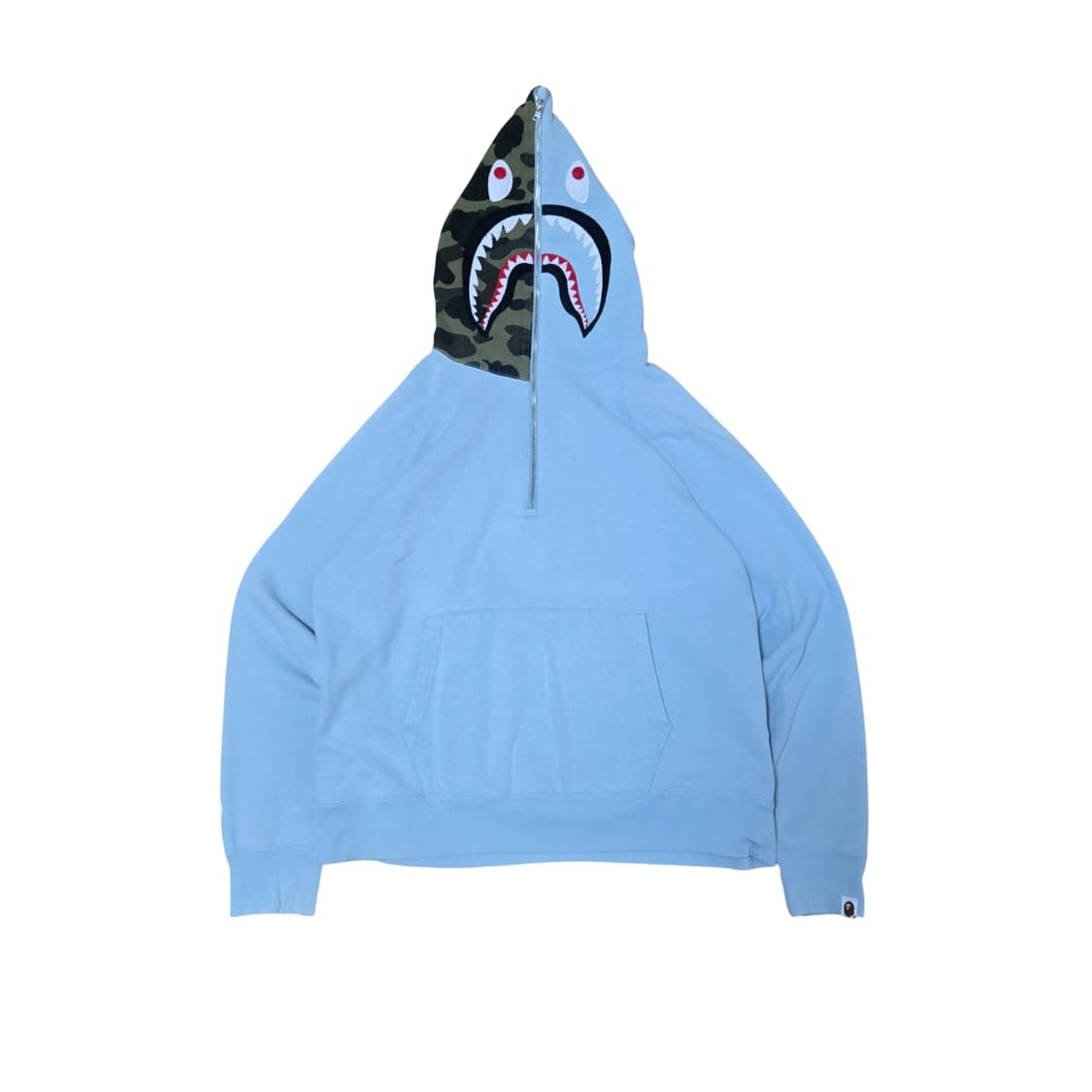 베이프 샤크 쿼터 집업 후드 상품이미지2