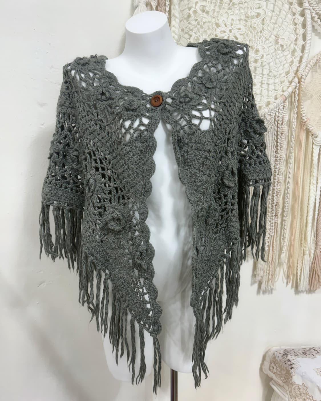 Earth Music Gray Flower Cape 상품이미지3