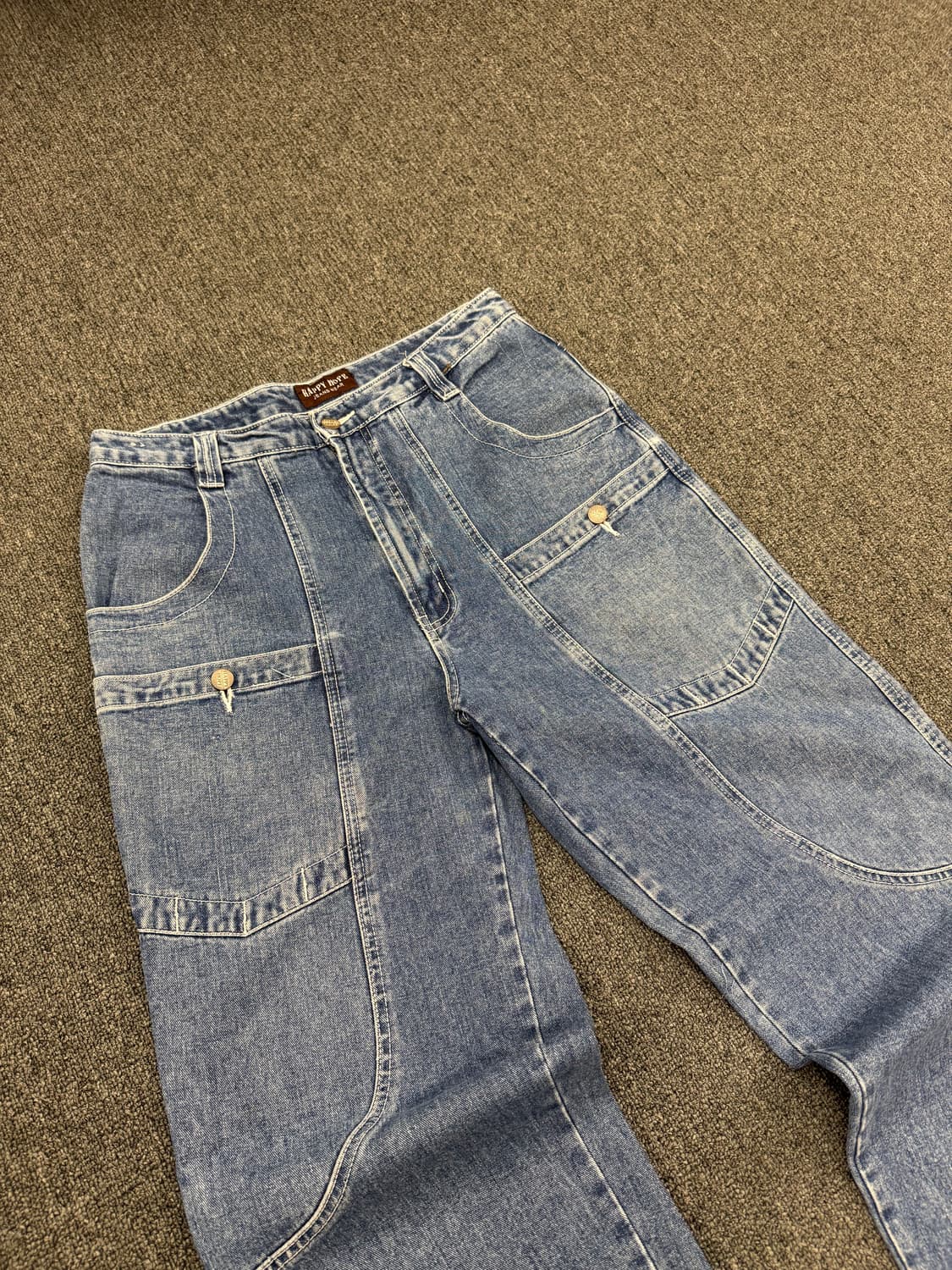 2L) Happy Hope 빈티지 올드스쿨 y2k 포켓 데님팬츠 상품이미지2