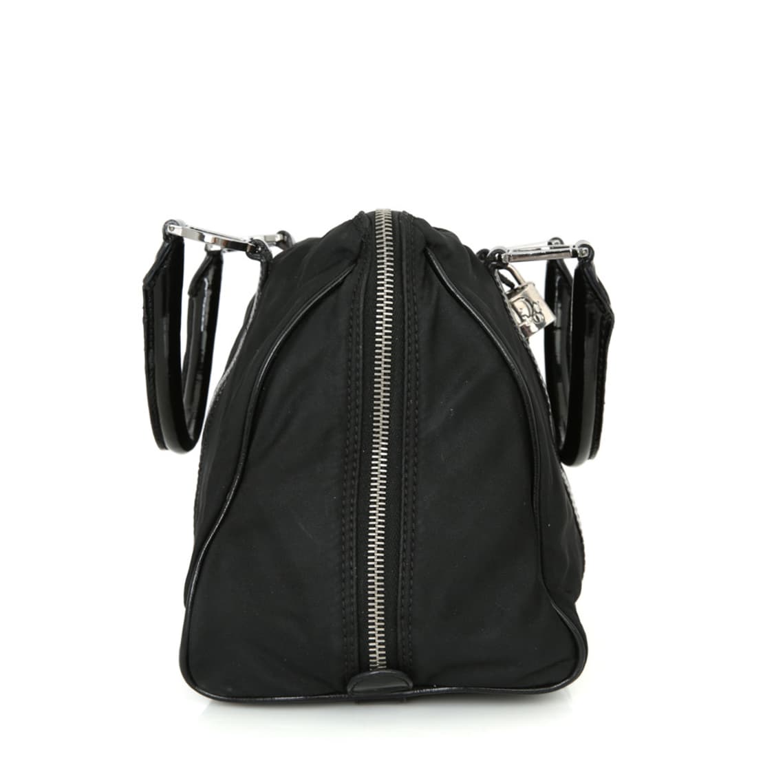 디올 빈티지 블랙 보스턴백 나일론 스몰 볼링백 토트 상품이미지5