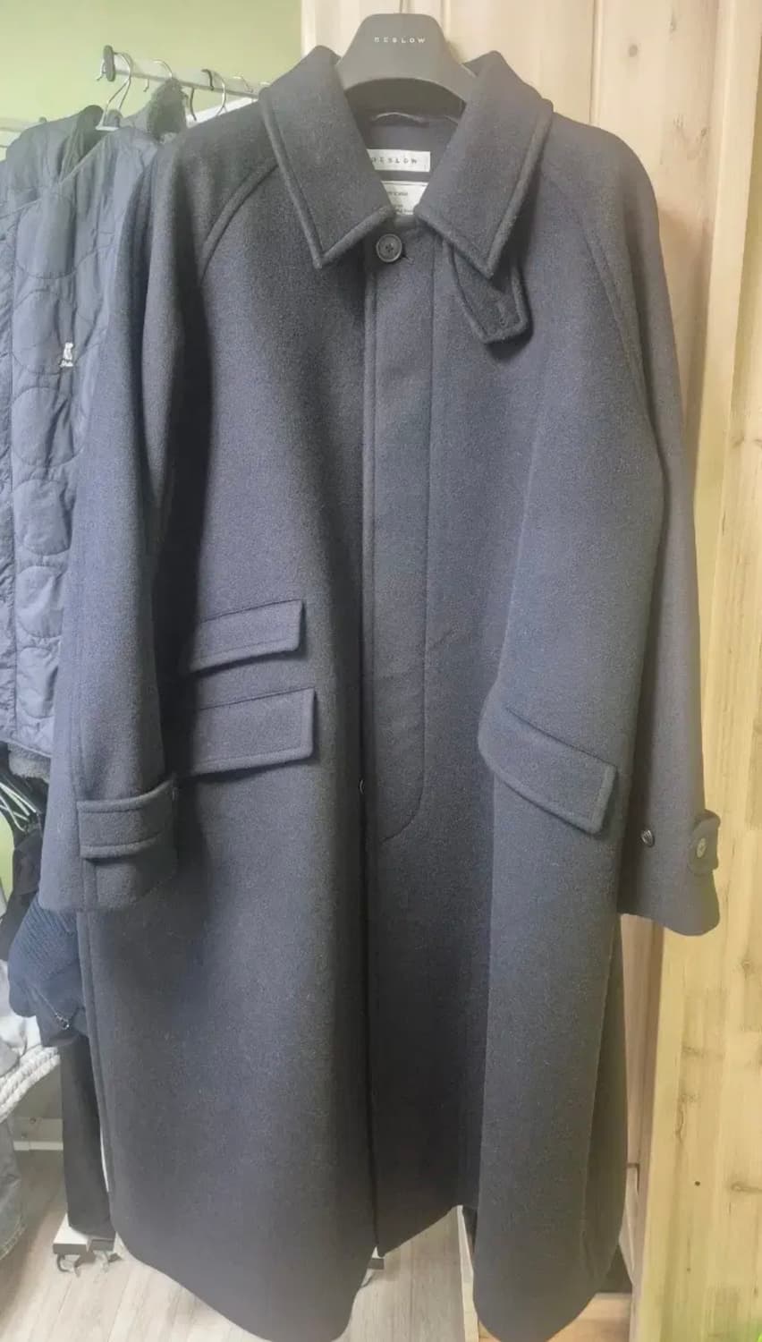 비슬로우 발마칸 코트 네이비 L사이즈 판매 상품이미지5