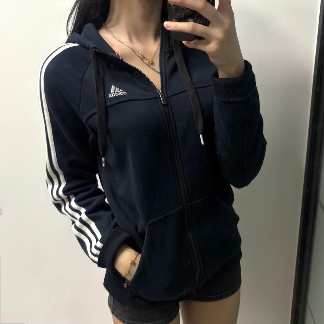 Adidas 트랙 삼선 스포티 후드집업 상품이미지1